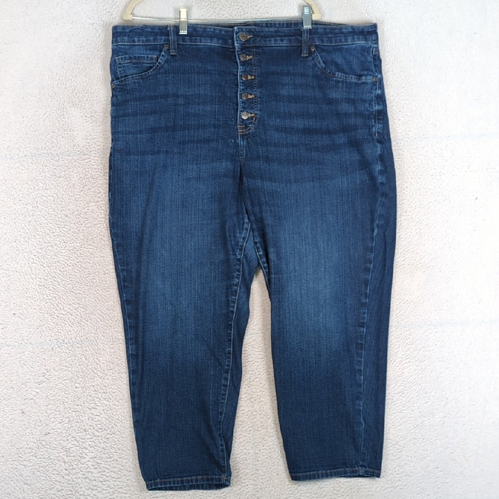 Sonoma Women's High Rise Straight Crop Jeans Size 24W